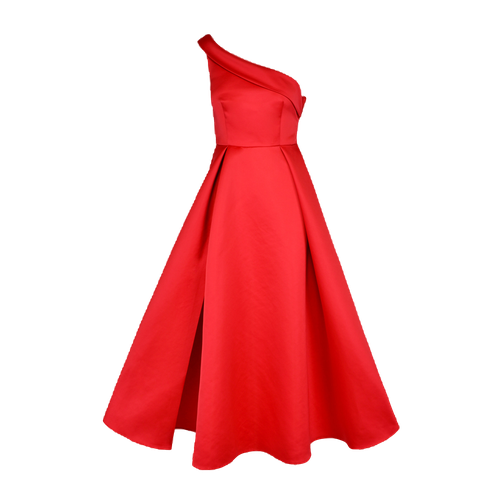 Elegant red one-shoulder dress by Rose - Lily Was Here - Modalova