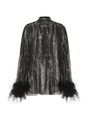 Keira Feather Top (Black) - Nana Jacqueline - Modalova