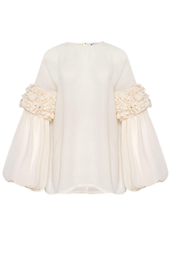 Creamy Chiffon Blouse - Guranda - Modalova