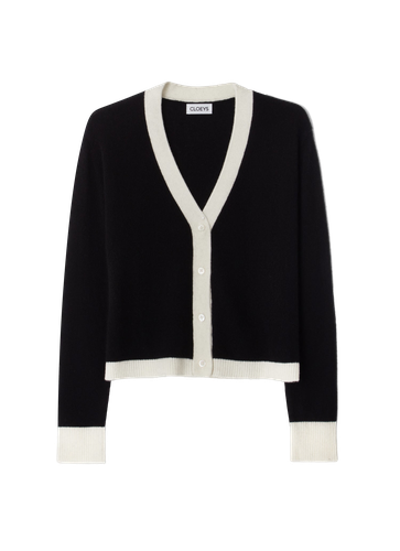 Colourblock Cardigan Black & White - CLOEYS - Modalova