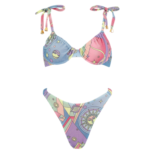 Britney High Cut Leg Multi-Coloured Bikini - Oceanus Swimwear - Modalova