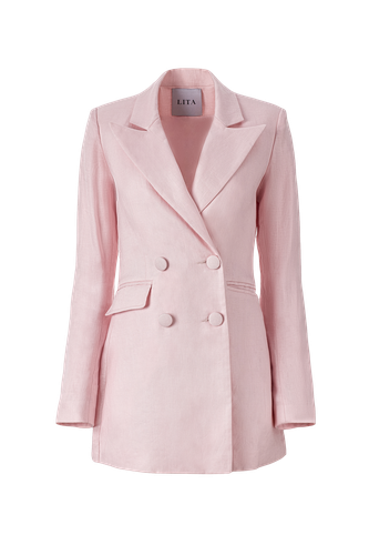 Double-breasted blazer in pink - Lita Couture - Modalova