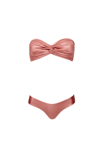 Wave Bikini in Metallic Rose - Bottom - Sara Cristina - Modalova