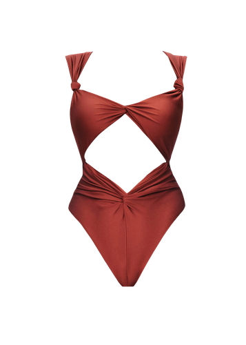 RORA ONE PIECE SWIMSUIT - CHOCOLATE - Andrea Iyamah - Modalova