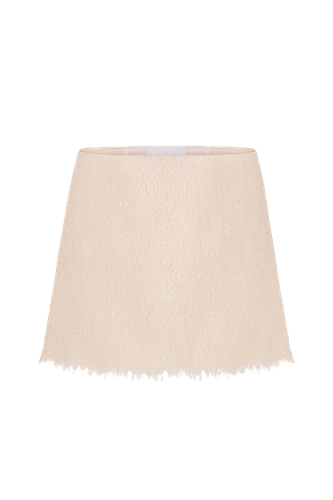 Wool mini-skirt - Total White - Modalova