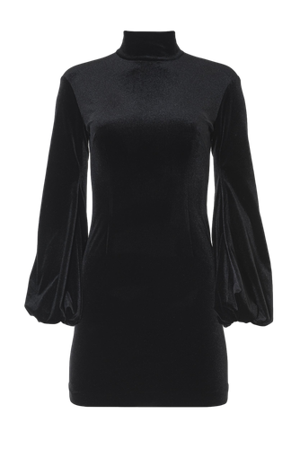 Mini velvet black dress - Lita Couture - Modalova
