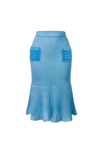Baby Knit Skirt With Handmade Details | Women's Pencil skirts - ANDREEVA - Modalova