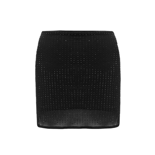 MESHA Rhinestone Mini Skirt | Women's Coal Mini skirts - OW Collection - Modalova