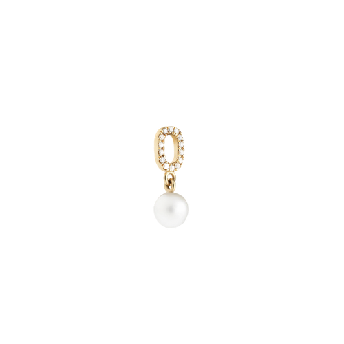 DIAMOND & PEARL PENDANT - YELLOW - Earrings - ENNUI - Modalova