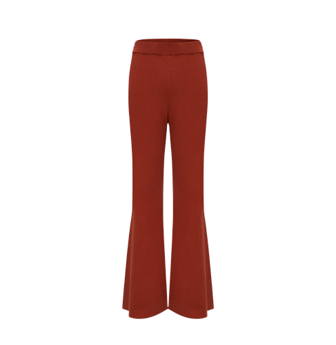 SILK AND CASHMERE RIBBED STRAIGHT-LEG PANTS - S - Pants - CRUSH Collection - Modalova