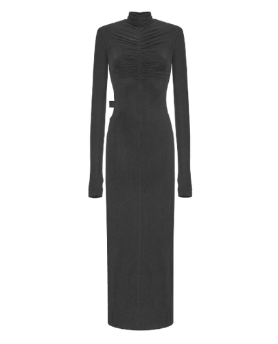 LONG CUPRO DRESS | Women's Soot Maxi dresses - BENU Studio - Modalova