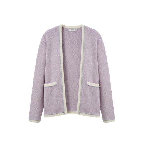 METAL-TRIMMED MELANGE CARDIGAN - XS - Cardigans - CRUSH Collection - Modalova