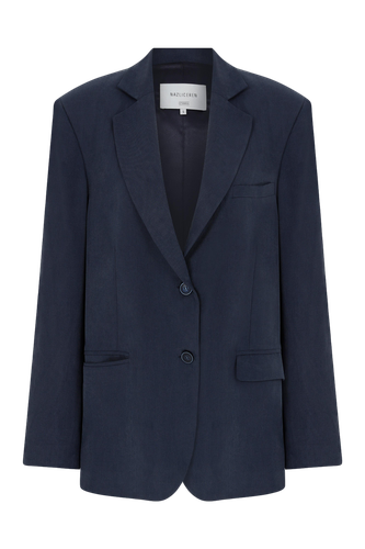 Boxy Oversize Blazer in Navy | Women's Blazers - Nazli Ceren - Modalova