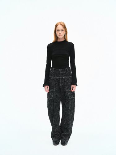 STRETCH MESH PANEL LONG-SLEEVE TOP | Women's Clothing - YIBRI - Modalova
