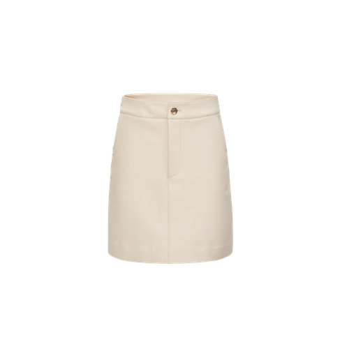 LAMBSKIN LEATHER SKIRT WITH METAL BUTTONS | Women's Mini skirts - CRUSH Collection - Modalova