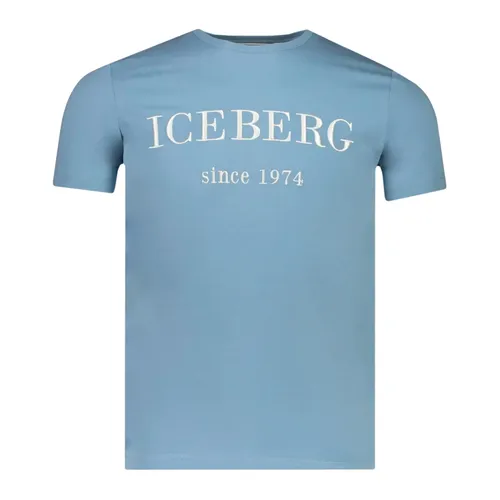 Iceberg - Tops > T-Shirts - Blue - Iceberg - Modalova