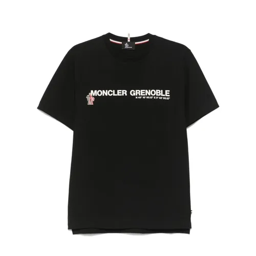 Moncler - Tops > T-Shirts - Black - Moncler - Modalova