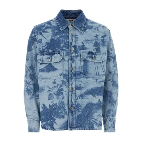 Jackets > Denim Jackets - - Msgm - Modalova