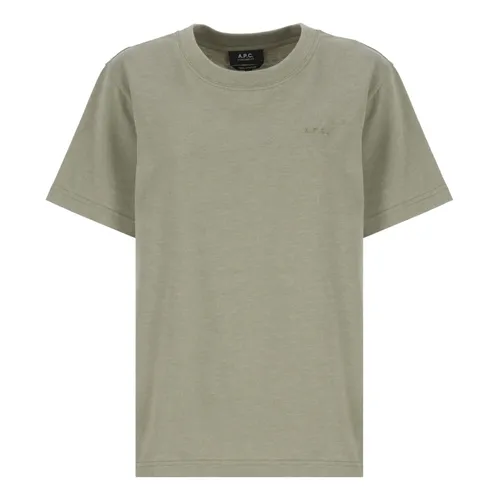 A.p.c. - Tops > T-Shirts - Green - A.p.c. - Modalova