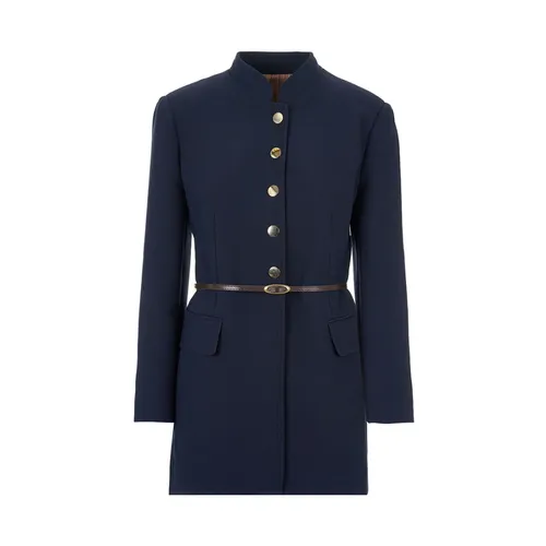 H2O - Coats > Belted Coats - Blue - H2O - Modalova