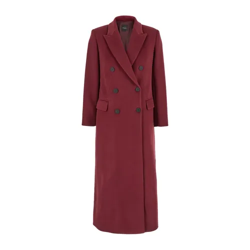 Coats > Double-Breasted Coats - - Plain Units - Modalova