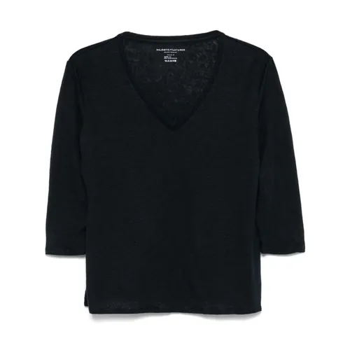 Knitwear > V-neck Knitwear - - Majestic Filatures - Modalova