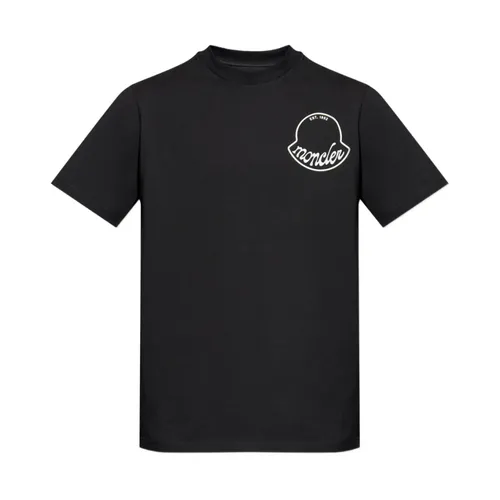 Moncler - Tops > T-Shirts - Black - Moncler - Modalova