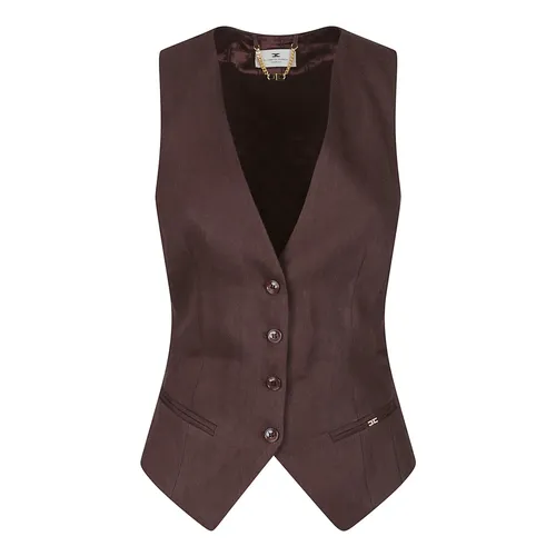 Jackets > Vests - - Elisabetta Franchi - Modalova