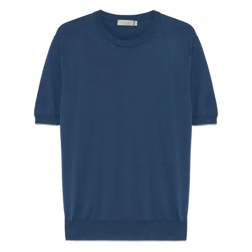 Canali - Tops > T-Shirts - Blue - Canali - Modalova