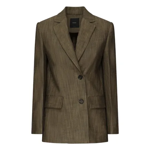 Pinko - Jackets > Blazers - Green - Pinko - Modalova