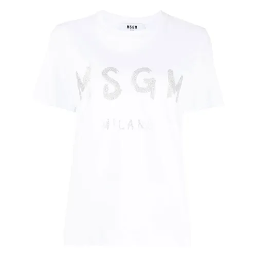 Msgm - Tops > T-Shirts - White - Msgm - Modalova