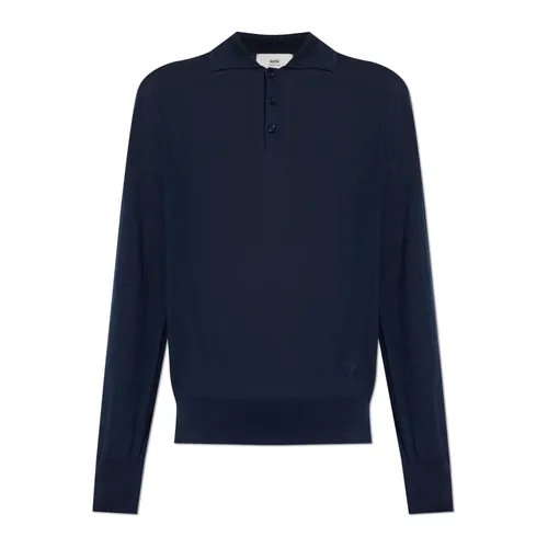 Knitwear > V-neck Knitwear - - Ami Paris - Modalova