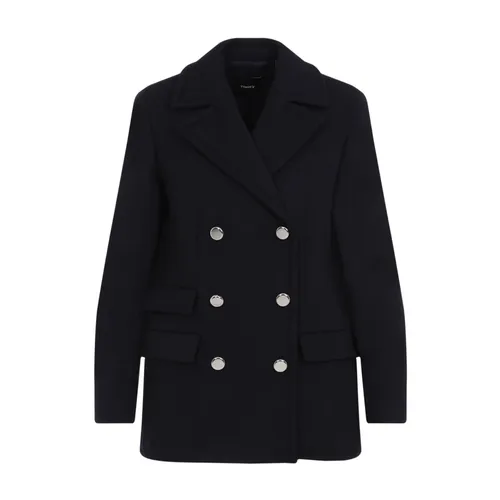Coats > Double-Breasted Coats - - Theory - Modalova