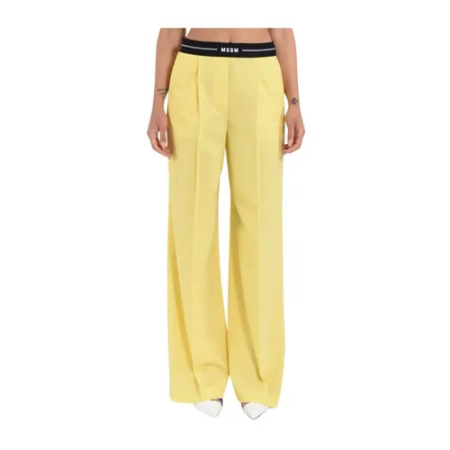 Trousers > Wide Trousers - - Msgm - Modalova