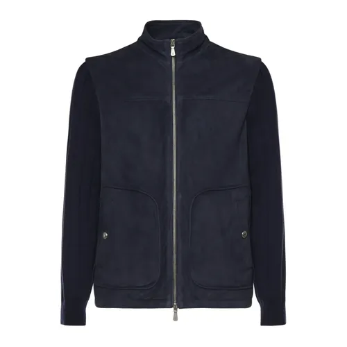 Jackets > Leather Jackets - - Eleventy - Modalova