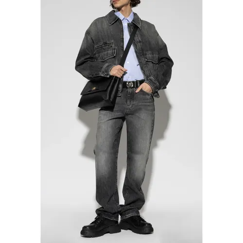 Jackets > Denim Jackets - - Versace - Modalova