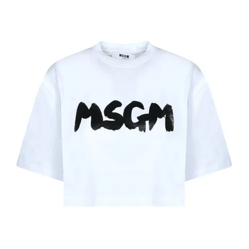Msgm - Tops > T-Shirts - White - Msgm - Modalova