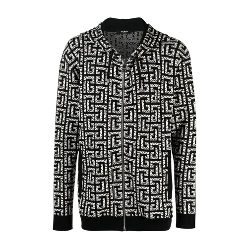 Sweatshirts & Hoodies > Zip-throughs - - Balmain - Modalova