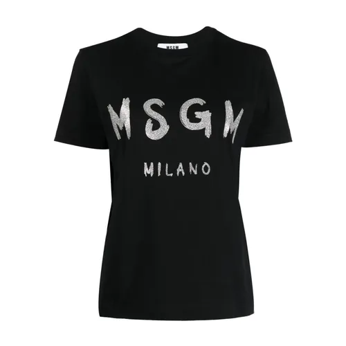 Msgm - Tops > T-Shirts - Black - Msgm - Modalova
