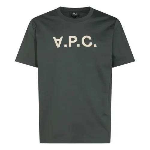 A.p.c. - Tops > T-Shirts - Green - A.p.c. - Modalova