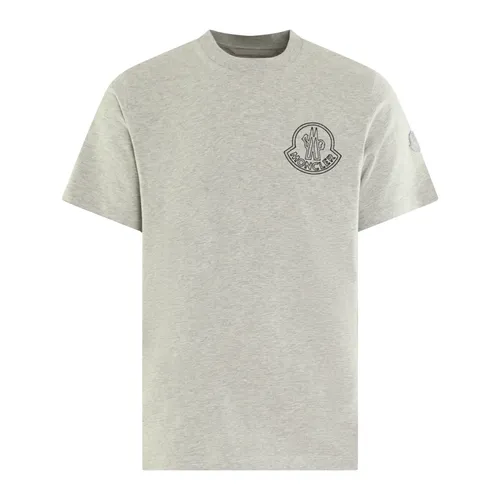 Moncler - Tops > T-Shirts - Gray - Moncler - Modalova