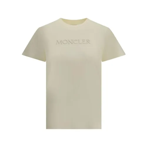 Moncler - Tops > T-Shirts - Beige - Moncler - Modalova