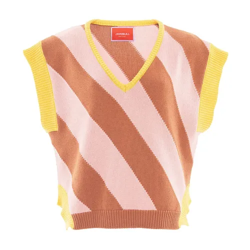 Knitwear > V-neck Knitwear - - La DoubleJ - Modalova