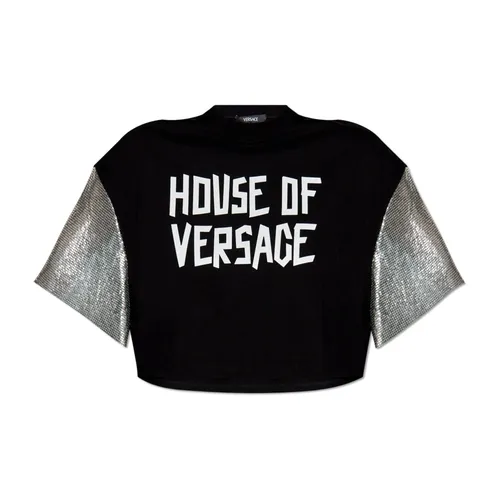 Versace - Tops > T-Shirts - Black - Versace - Modalova