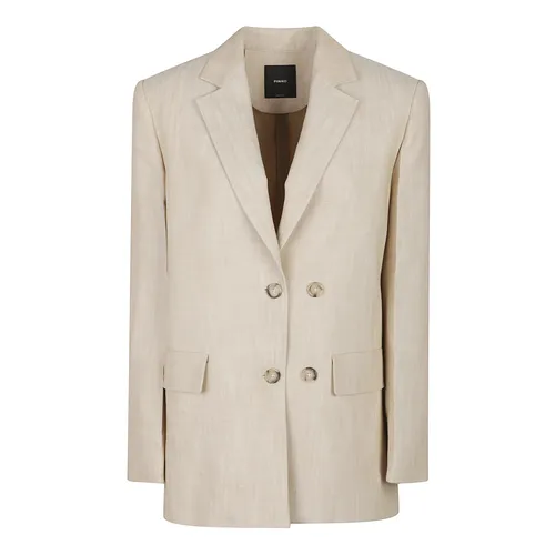 Pinko - Jackets > Blazers - Beige - Pinko - Modalova