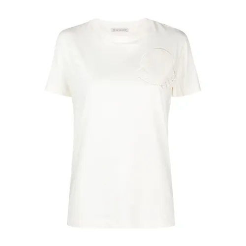 Moncler - Tops > T-Shirts - White - Moncler - Modalova