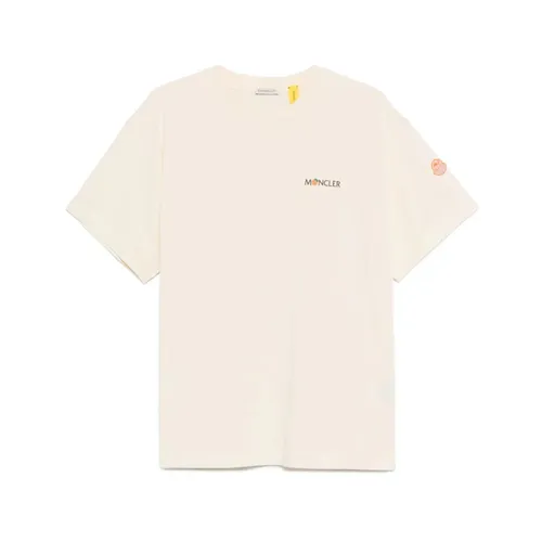 Moncler - Tops > T-Shirts - Beige - Moncler - Modalova