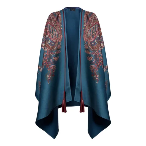 Etro - Jackets > Capes - Blue - Etro - Modalova