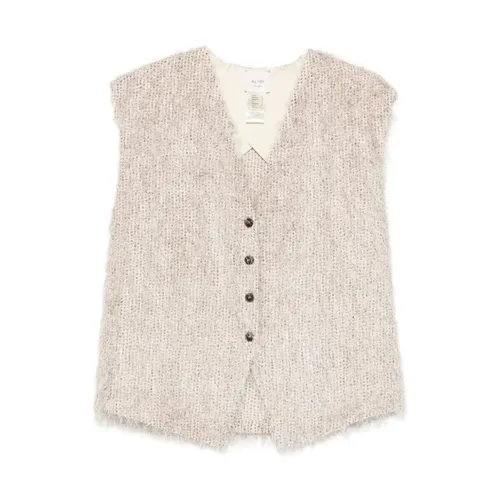 Alysi - Jackets > Vests - Beige - Alysi - Modalova