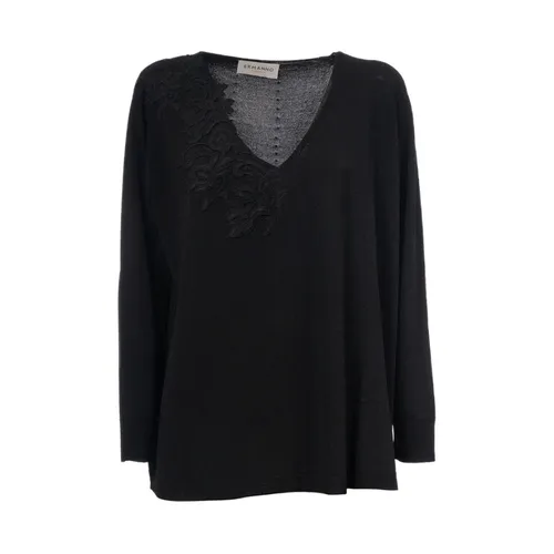 Knitwear > V-neck Knitwear - - Ermanno Scervino - Modalova